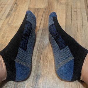 Women's No-Show Athletic Socks - Black & Blue